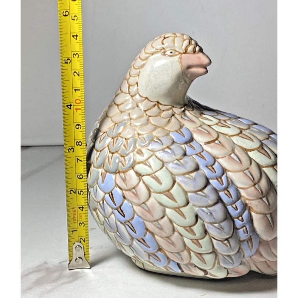 Andrea By Sadek Porcelain Set Of 2 Quail Blue Pink Pastels Bird Figurines - Picture 10 of 11